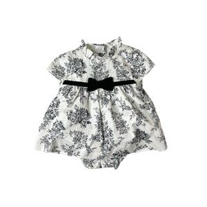 NWT Janie And Jack Cream And Black Floral Toile Set Size 12-18m